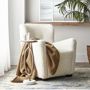 Pottery Barn Cozy Teddy Faux Fur Throw 60xx80 tobacco brown